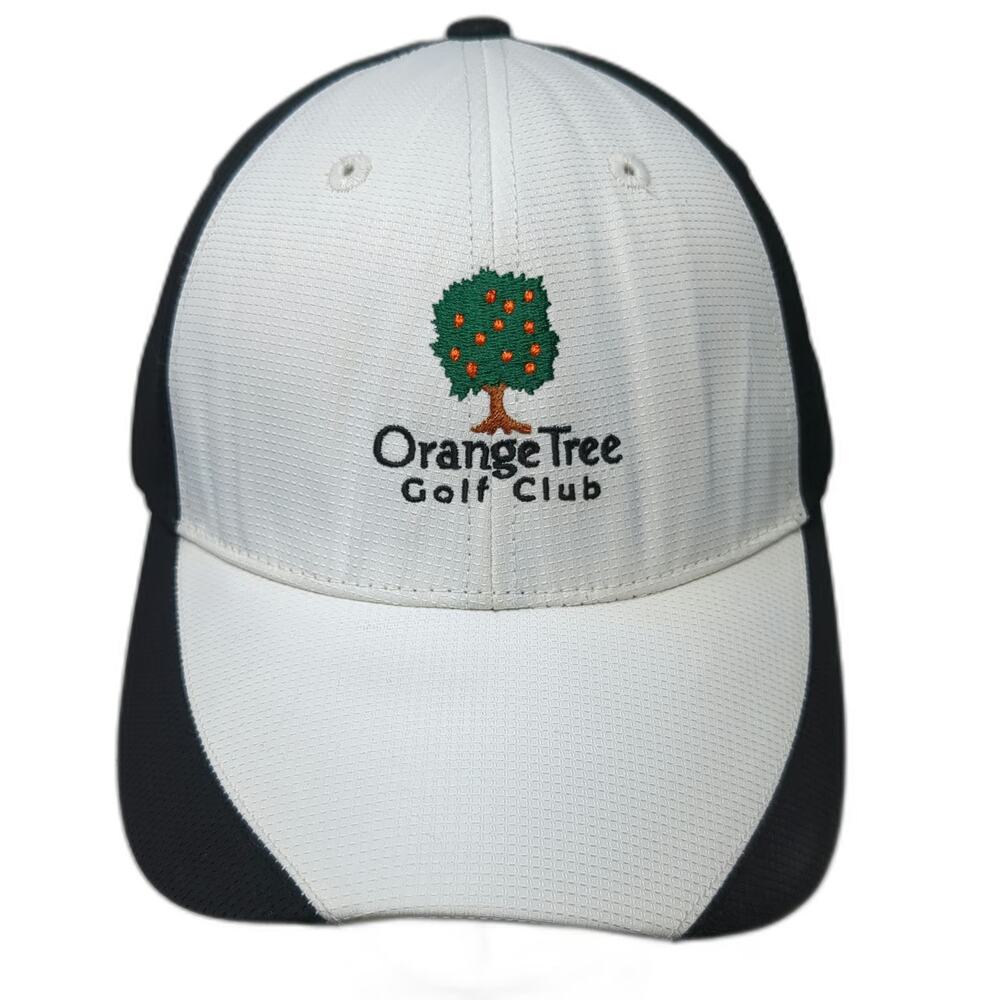 Imperial Orange Tree Golf Club Baseball Cap White OSFM Mesh Strapback Hat Tech